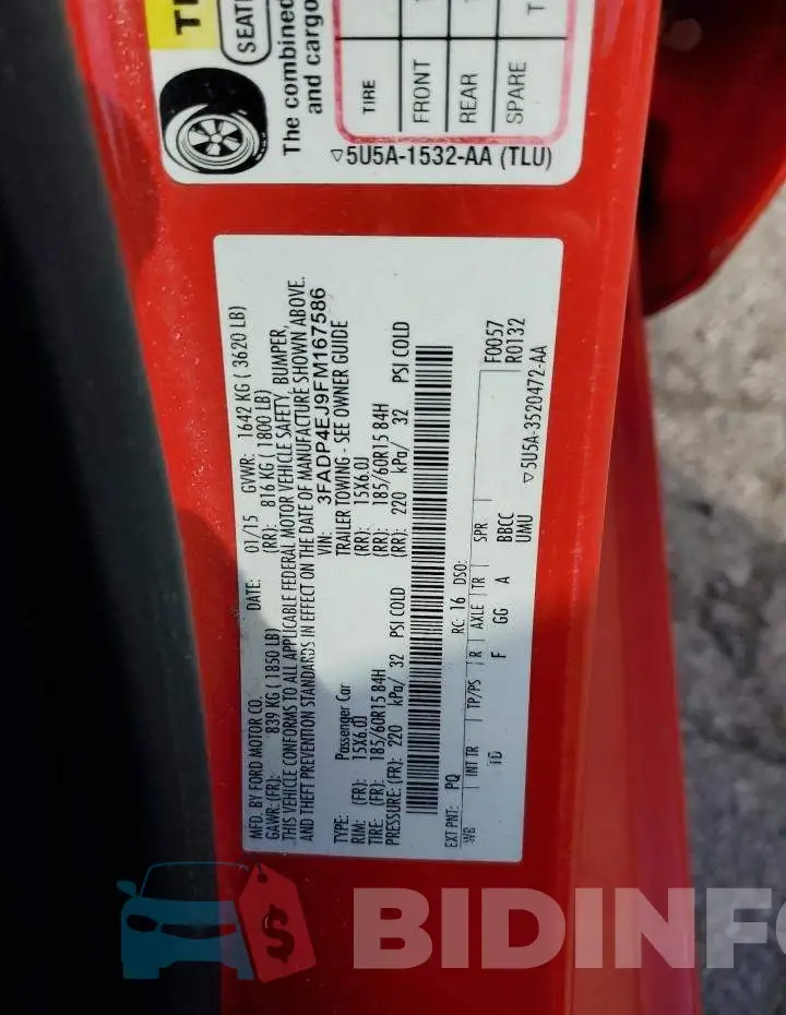 3FADP4EJ9FM167586 Photo# 12