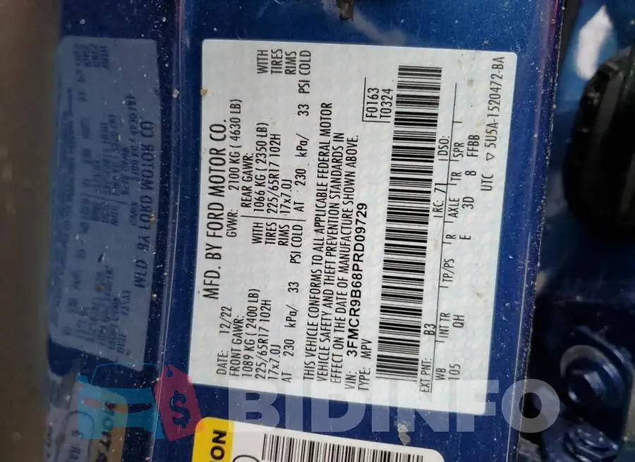3FMCR9B68PRD09729 Photo# 13