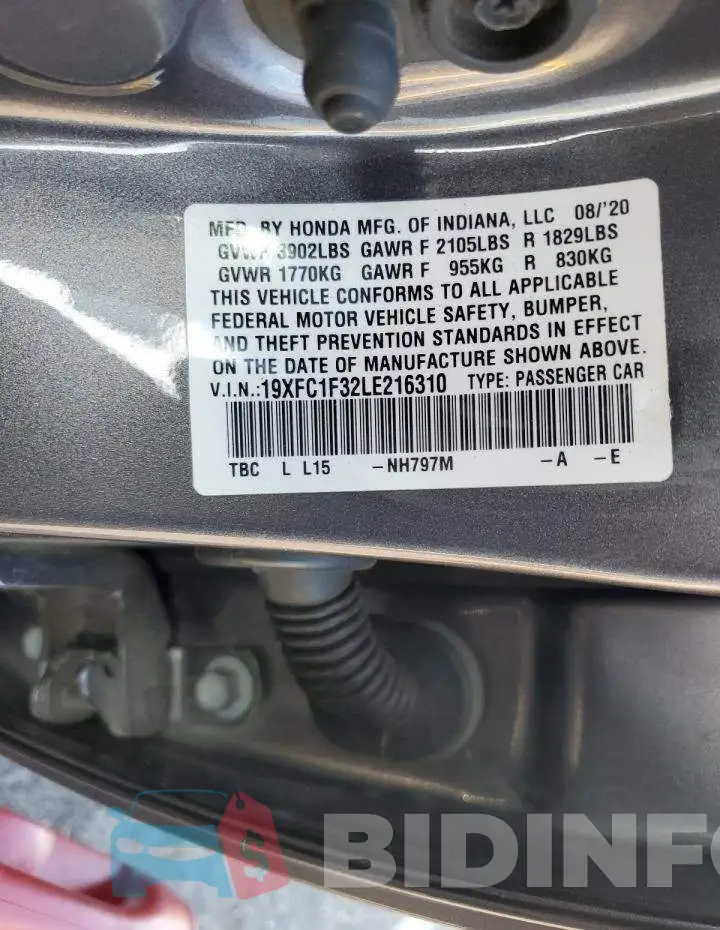 19XFC1F32LE216310 Photo# 13