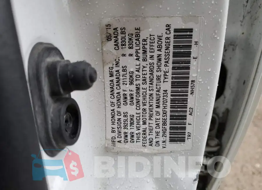 2HGFB6E5XFH707334 Photo# 12