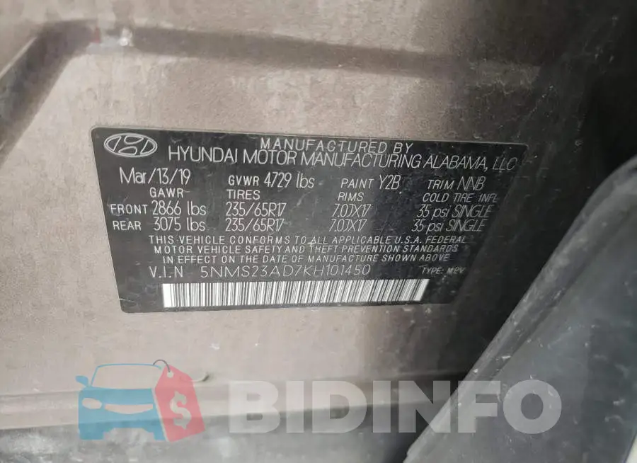 5NMS23AD7KH101450 Photo# 13