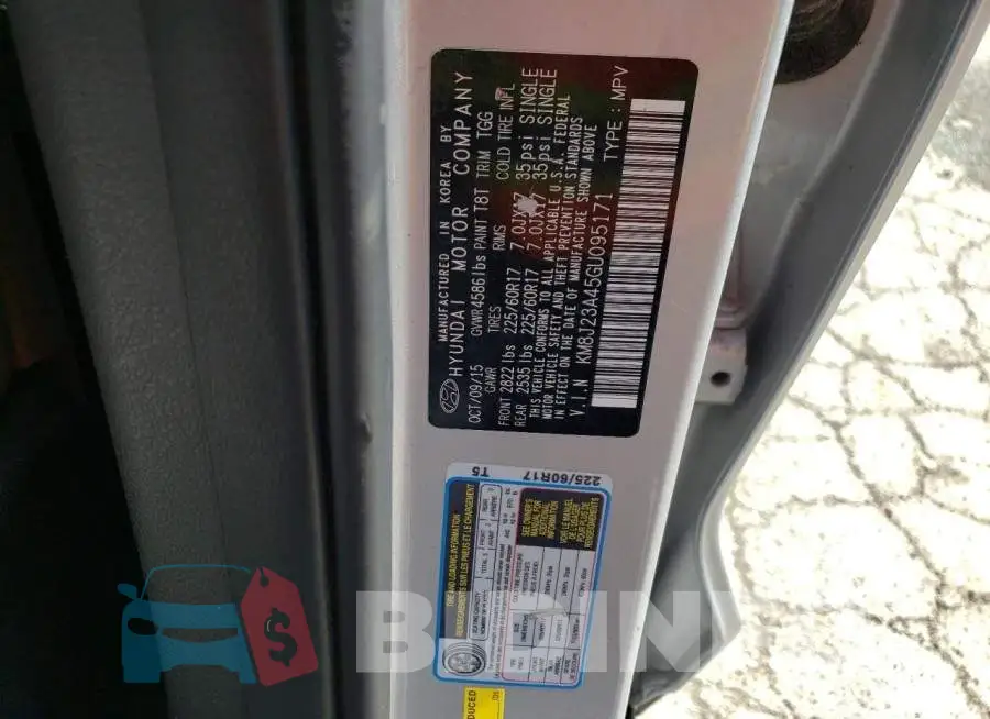 KM8J23A45GU095171 Photo# 13