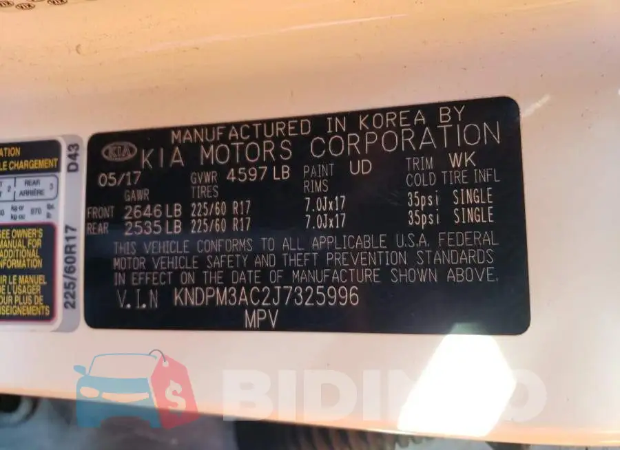 KNDPM3AC2J7325996 Photo# 13