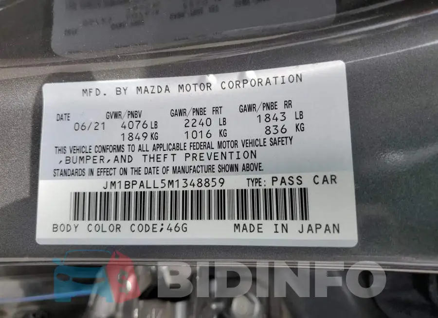JM1BPALL5M1348859 Photo# 13