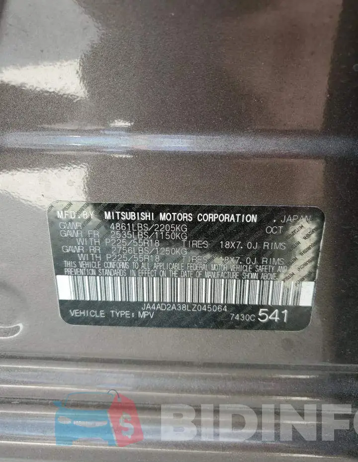 JA4AD2A38LZ045064 Photo# 13