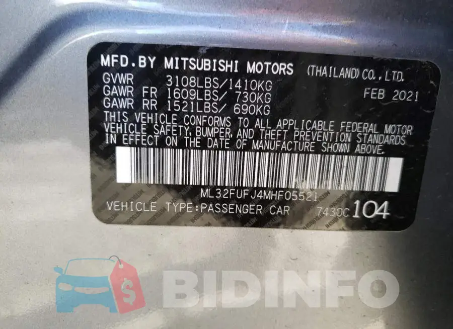 ML32FUFJ4MHF05521 Photo# 12