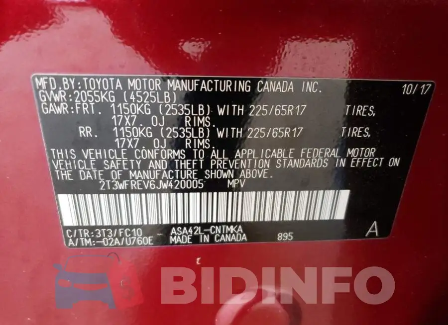 2T3WFREV6JW420005 Photo# 13