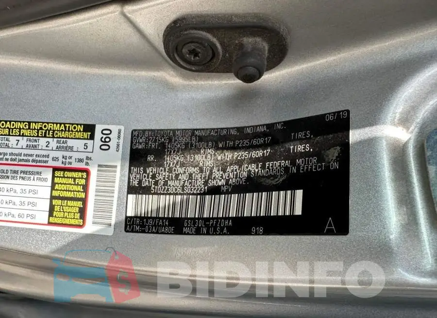 5TDZZ3DC6LS032231 Photo# 10