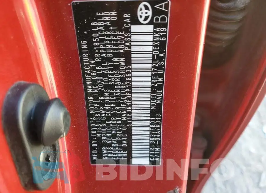 5YFBURHE9FP178635 Photo# 12
