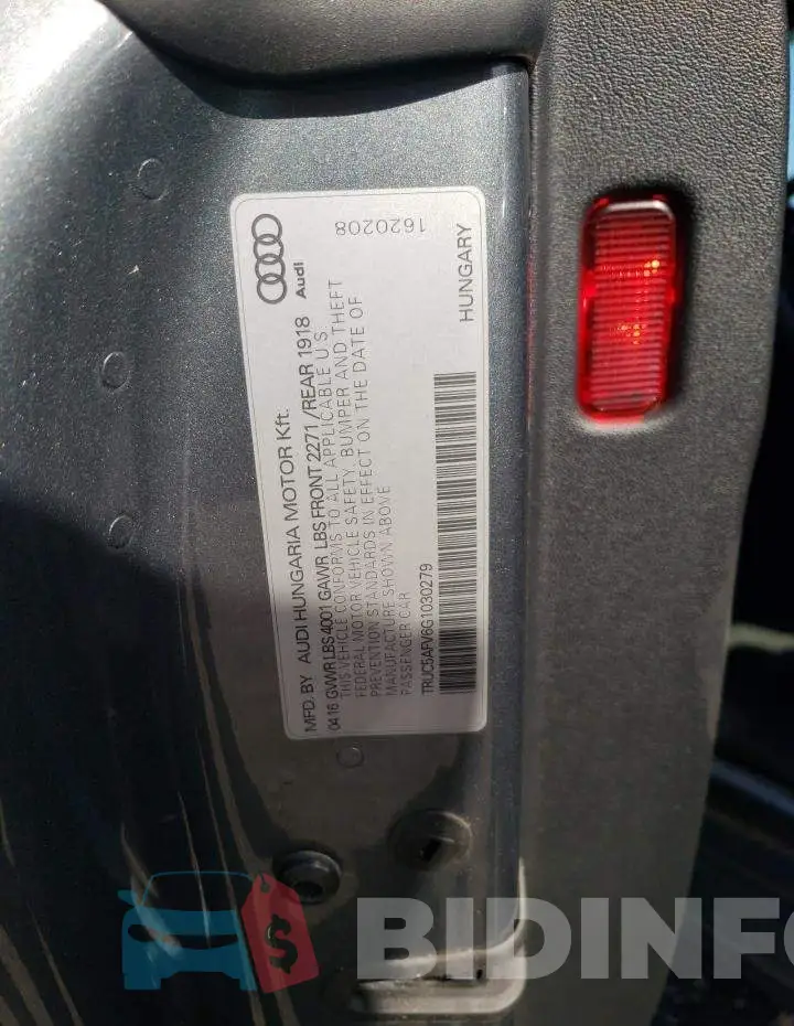 TRUC5AFV6G1030279 Photo# 12