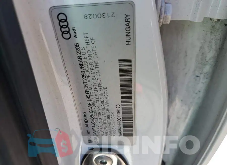 WAUA7GFF6G1109178 Photo# 13