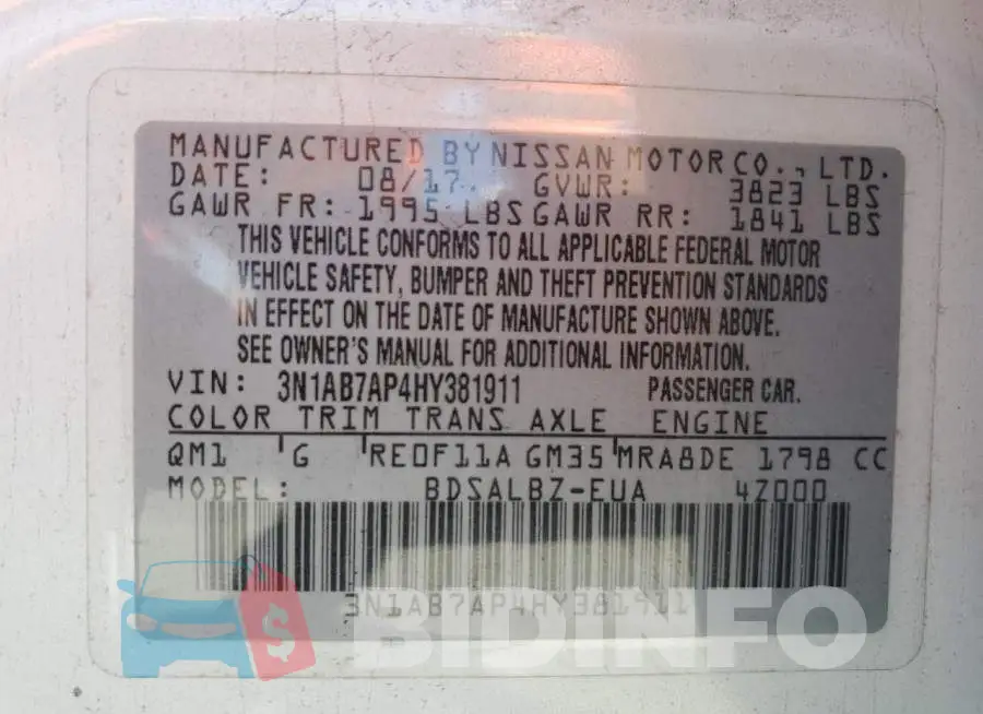 3N1AB7AP4HY381911 Photo# 10