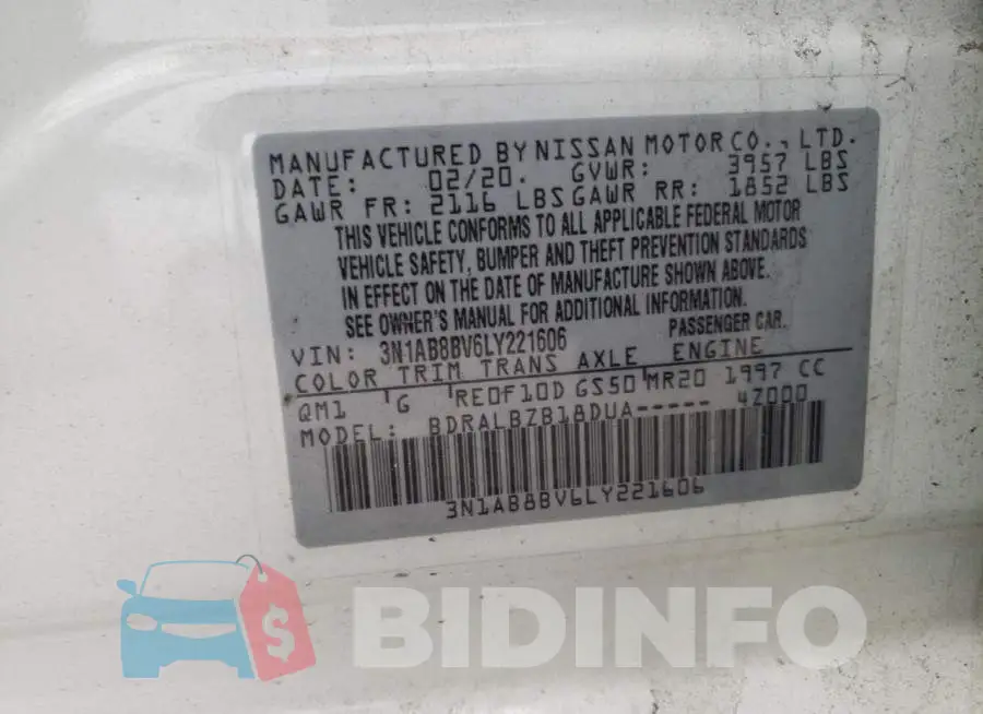 3N1AB8BV6LY221606 Photo# 12