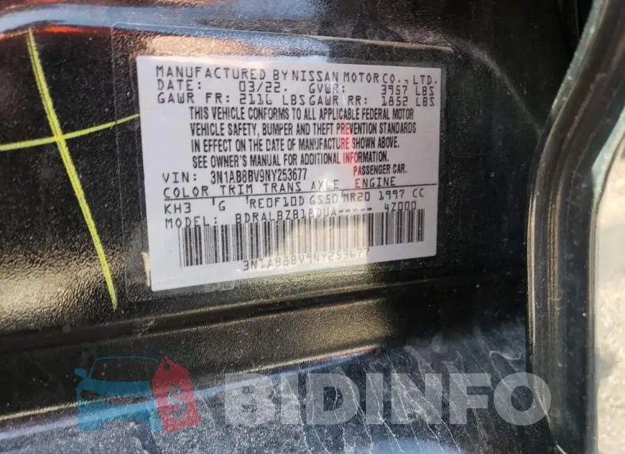 3N1AB8BV9NY253677 Photo# 12