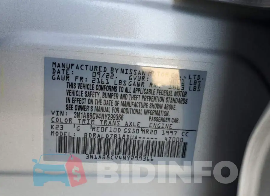 3N1AB8CV4NY299366 Photo# 12
