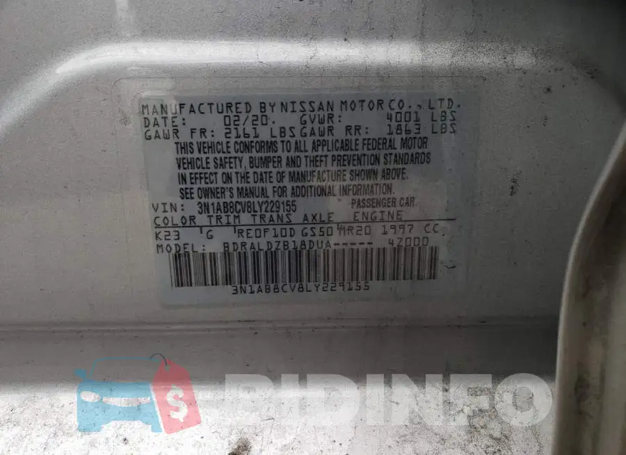 3N1AB8CV8LY229155 Photo# 12