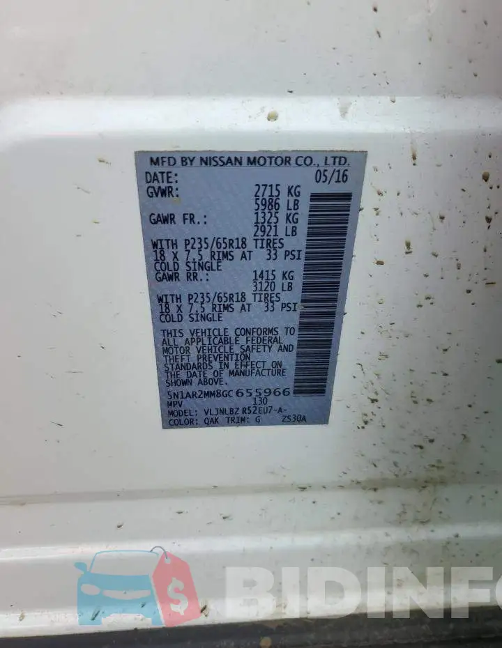 5N1AR2MM8GC655966 Photo# 12