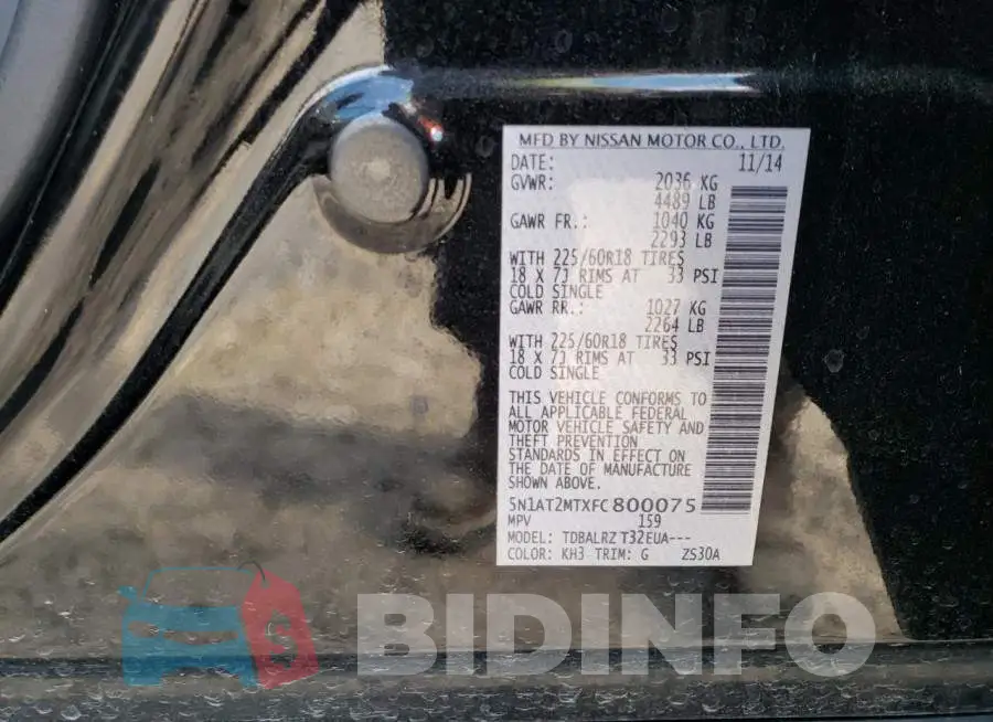 5N1AT2MTXFC800075 Photo# 13