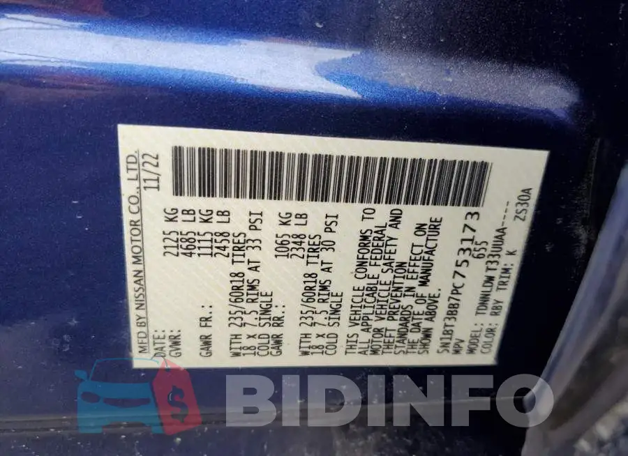 5N1BT3BB7PC753173 Photo# 13