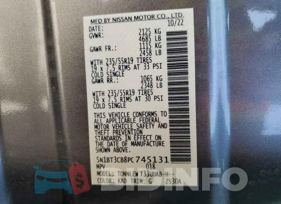 5N1BT3CB8PC745131 Photo# 13