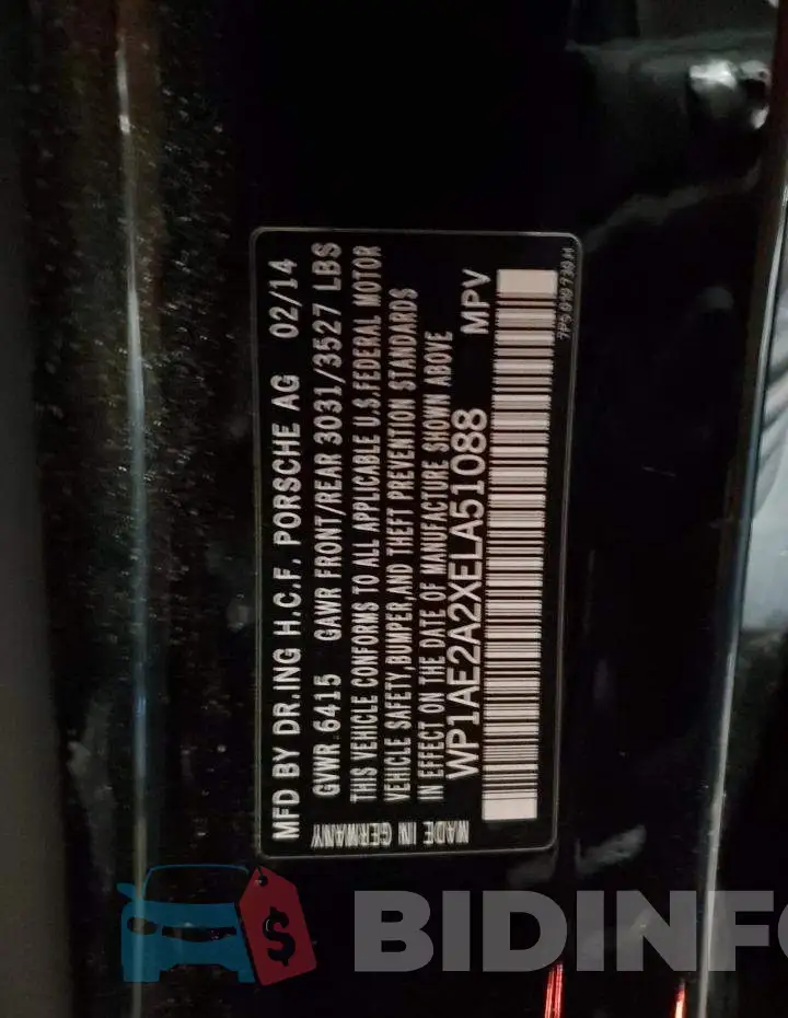WP1AE2A2XELA51088 Photo# 13