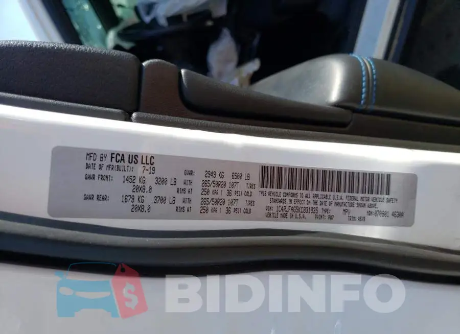 1C4RJFAG5KC831935 Photo# 13