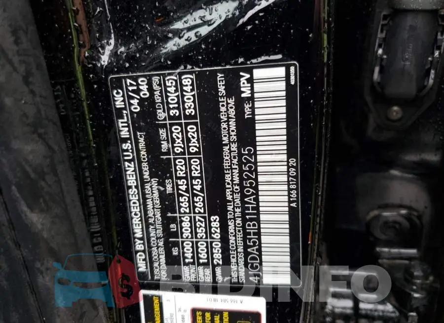 4JGDA5HB1HA952525 Photo# 13