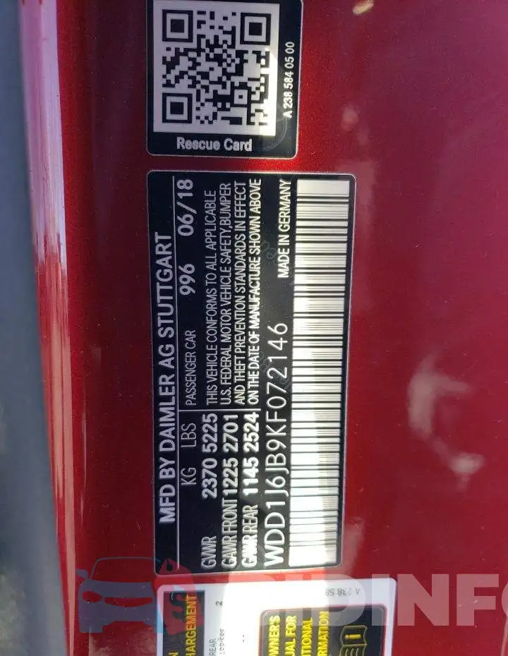WDD1J6JB9KF072146 Photo# 12