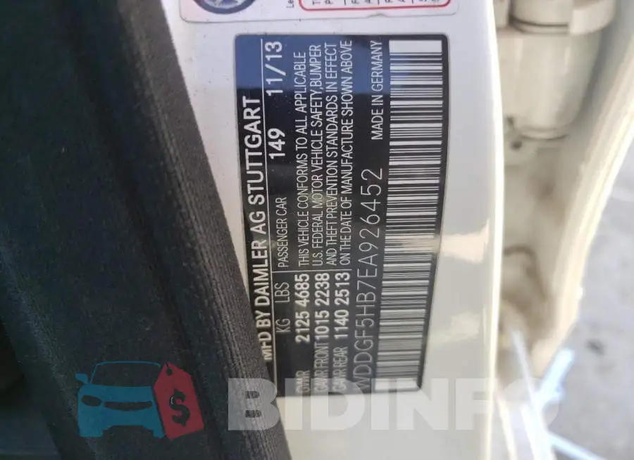 WDDGF5HB7EA926452 Photo# 12