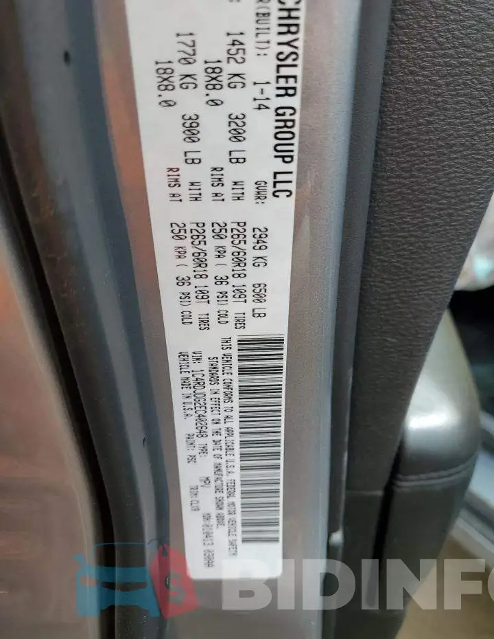 1C4RDJDG2EC402648 Photo# 14