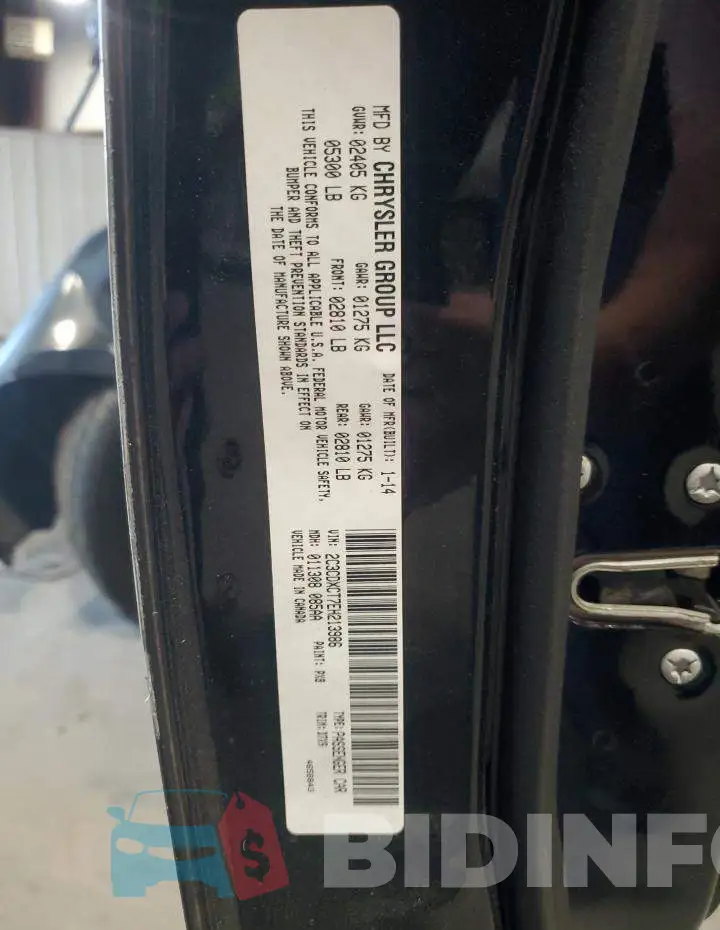2C3CDXCT7EH213986 Photo# 12
