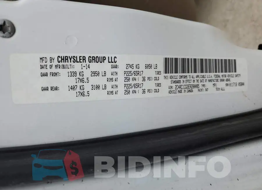 2C4RC1CG3ER280085 Photo# 13
