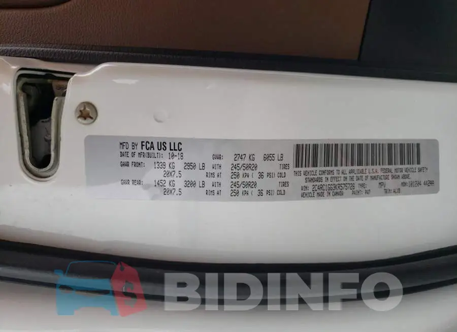 2C4RC1GG3KR575726 Photo# 13