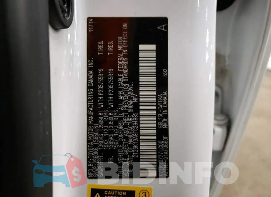 2T2BK1BA8FC294885 Photo# 13