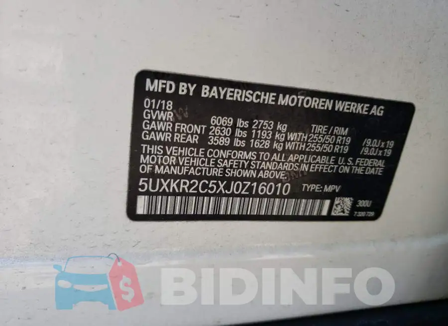 5UXKR2C5XJ0Z16010 Photo# 13