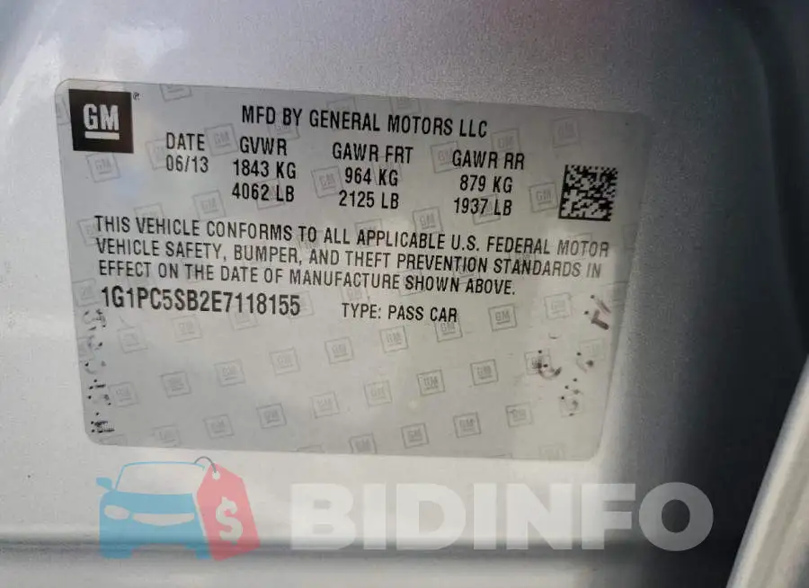 1G1PC5SB2E7118155 Photo# 12