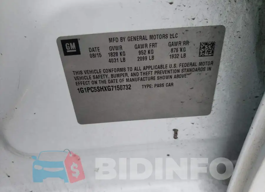 1G1PC5SHXG7150732 Photo# 10