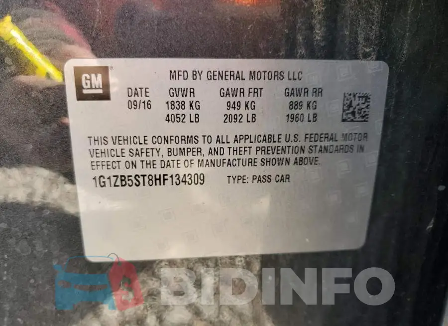 1G1ZB5ST8HF134309 Photo# 12