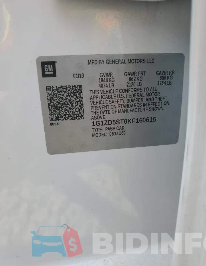 1G1ZD5ST0KF160615 Photo# 12