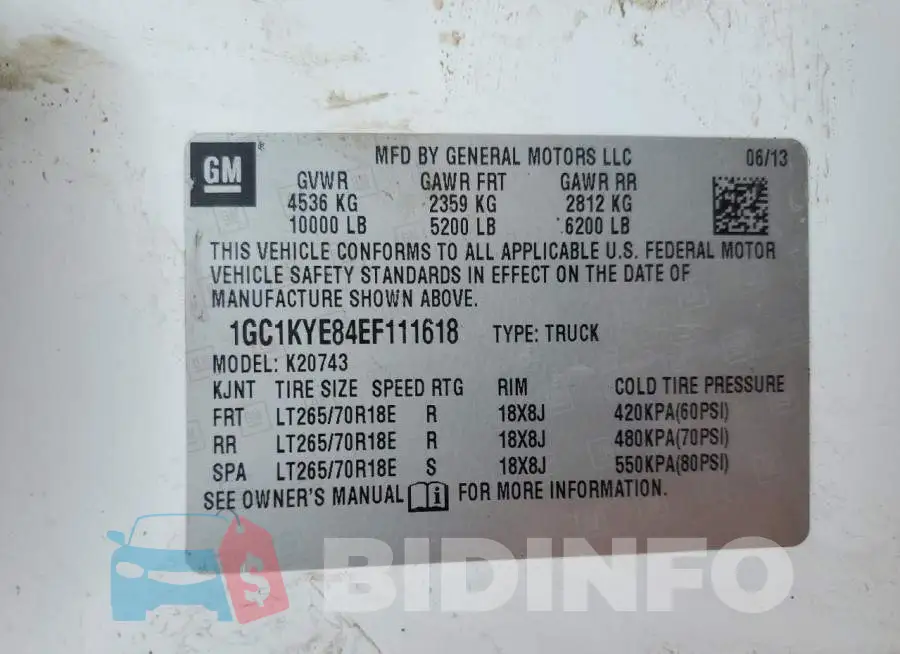 1GC1KYE84EF111618 Photo# 12