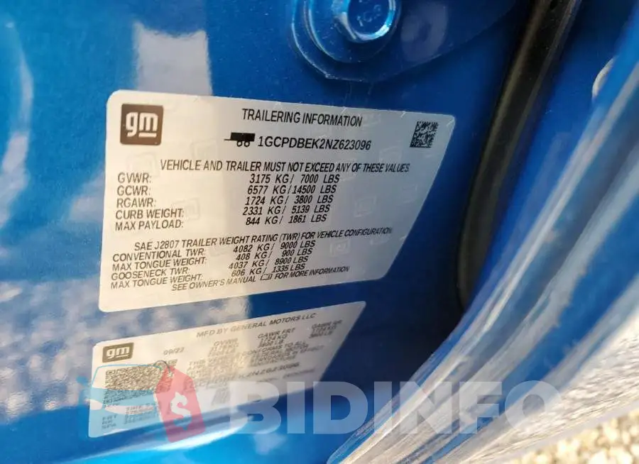 1GCPDBEK2NZ623096 Photo# 12