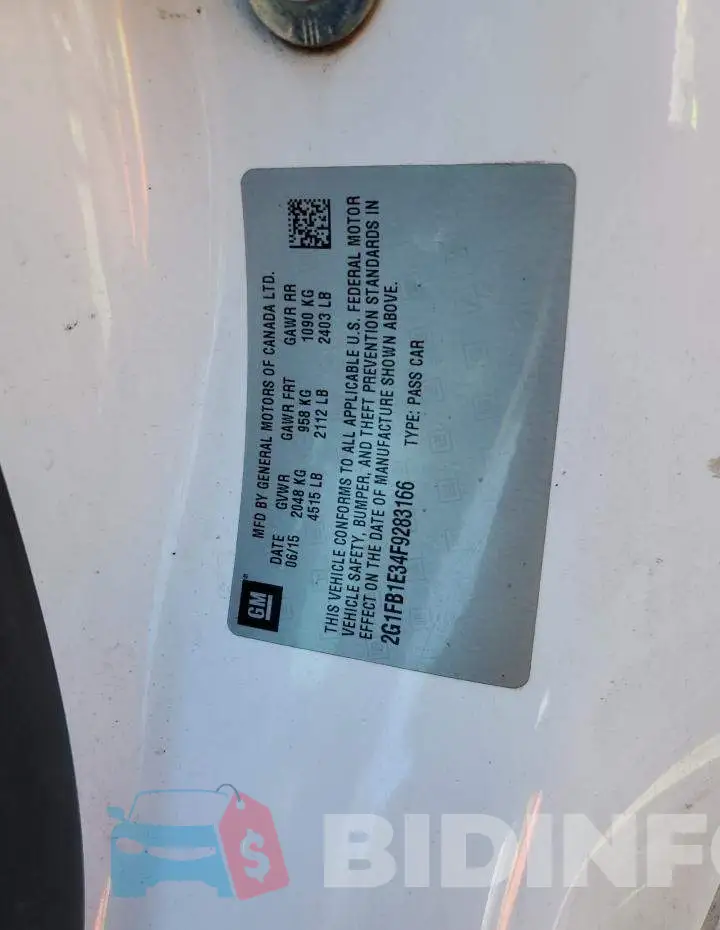 2G1FB1E34F9283166 Photo# 13