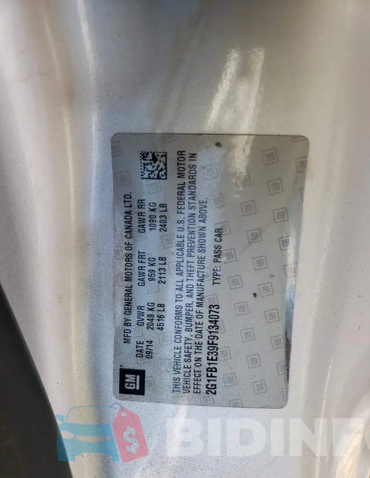 2G1FB1E39F9134073 Photo# 13