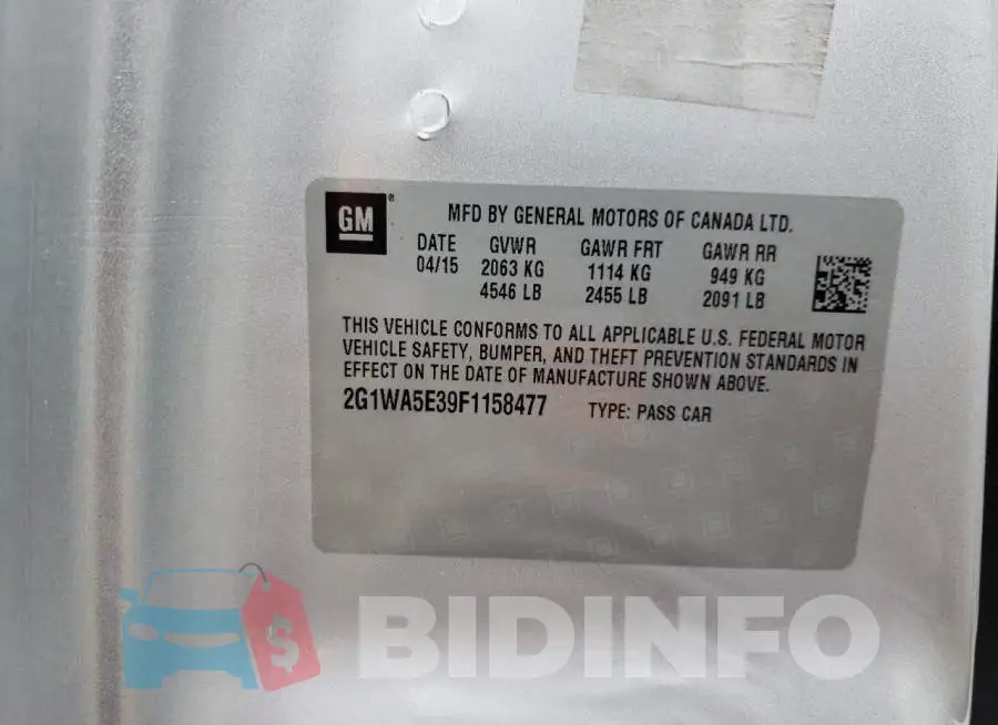 2G1WA5E39F1158477 Photo# 12