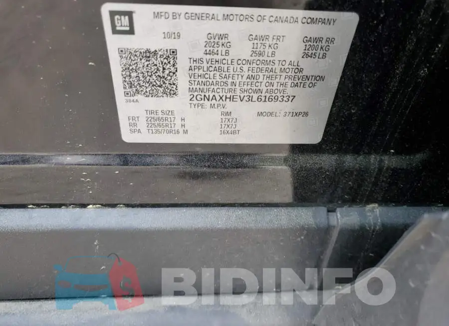 2GNAXHEV3L6169337 Photo# 13