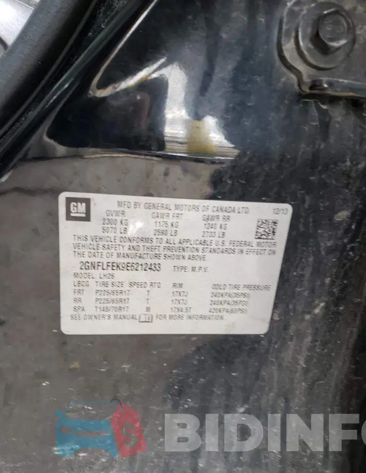 2GNFLFEK9E6212433 Photo# 12