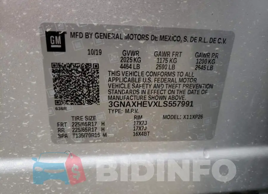 3GNAXHEVXLS557991 Photo# 14