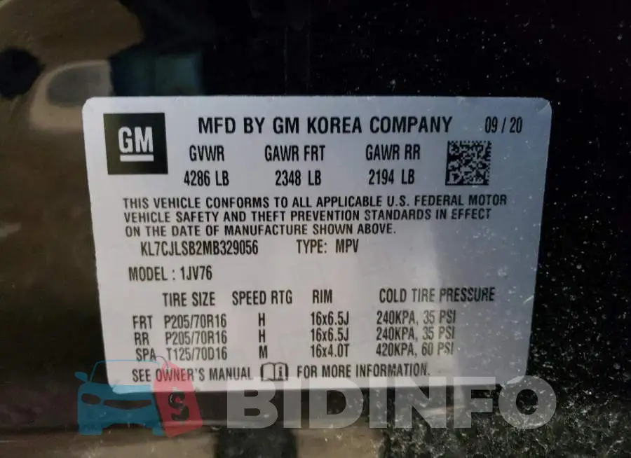 KL7CJLSB2MB329056 Photo# 13