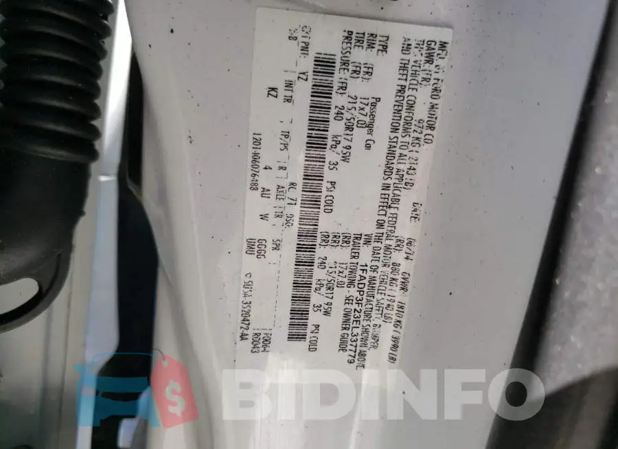 1FADP3F23EL337779 Photo# 12