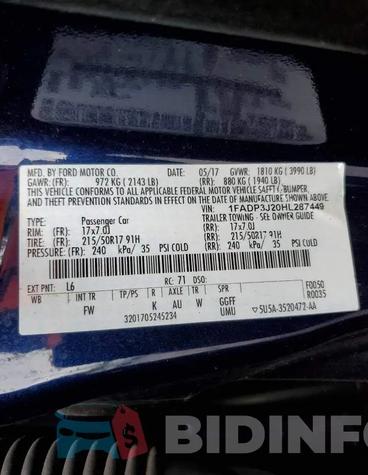 1FADP3J20HL287449 Photo# 12